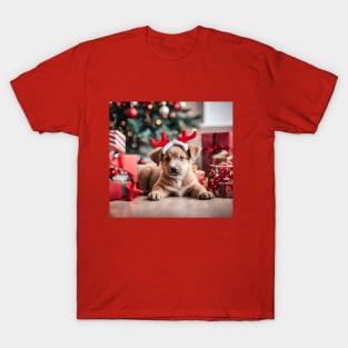 Cuddly Christmas Puppy T-Shirt